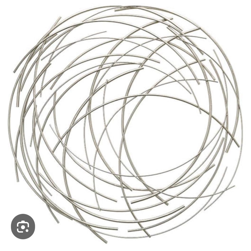 Large ABSTRACT GOLD IRON STICKS ROUND WALL DECOR gray - Picture 5 of 5